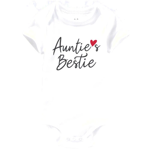 AIZFFZY Aunties Bestie Baby Clothes Girl auntie outfits Auntie Baby Clothes girl Boy Baby Bodysuits Gifts