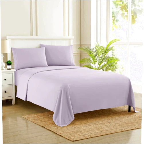 Sweet Home Collection California King Sheet Sets - Breathable Luxury Sheets with Full Elastic & Secure Corner Straps Built In - 1800 Supreme Collection Cal King Deep Pocket Bedding Set, Sheet Set, California King, Lilac