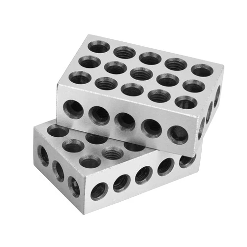 Aqxreight 2pcs 25x50x75mm Blocks 23 Holes Milling Parallel Clamping Block Milling Machine Accessories