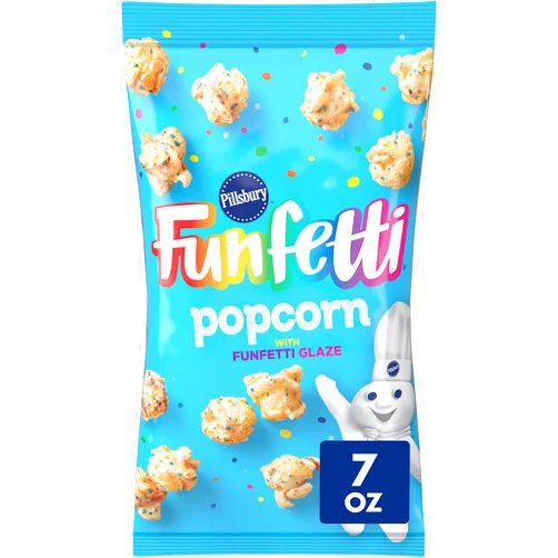 Pillsbury Funfetti Popcorn with Funfetti Glaze, Snack Bag, 7 oz