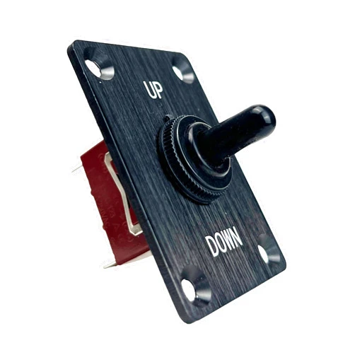 Marsrut 3 Way On/Off/On Toggle Tilt Switches 12V 15A for Marine Boat, Trim Switch Momentary Up Down 3 Position Control Waterproof Cap, Transfer Switch with Mounting Plate(1-3/4