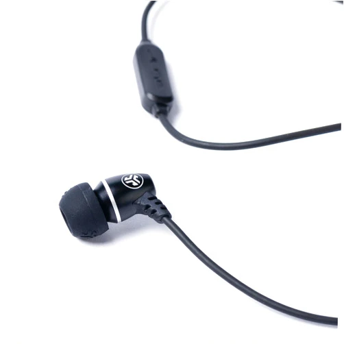 JLab J6MS JBuds Stereo to Mono in-Ear Single Earbud, Style Headset with Enterprise Class Microphone, 3.5mm Headphone Jack, Black