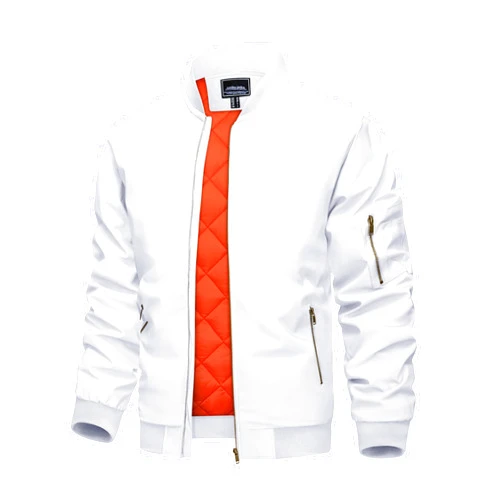 KEFITEVD Men's Jacket Casual Windproof Bomber Jackets Full Zip Windbreaker Jackets Warm Winter Padded Coats Bomber Jackets