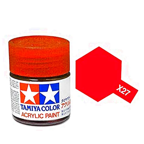Tamiya 81527 Acrylic Mini X27 Clear Red 1/3 oz