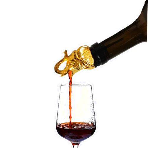 WANLIAN Stainless steel Animal Wine aerator pourer spout, Elephant Wine Aerator & Liquor Pourer,Pour Amore Bottle Pourer/Stopper & Air Diffuser,bar accessories liquor dispenser (Elephant)