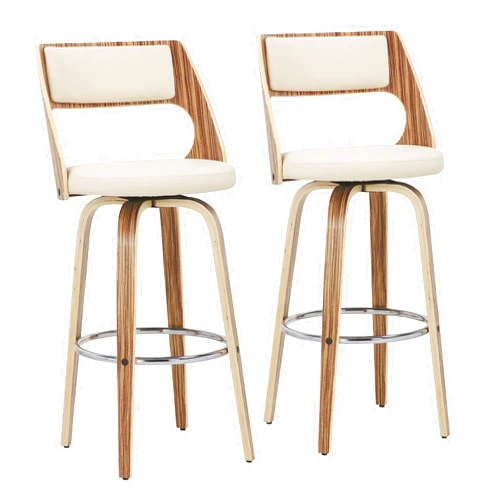 Grandview Gallery Cecina 30'' Fixed Height Bar Stool, Bar Chairs, Swivel Bar Stools, Bar Stools Set of 2