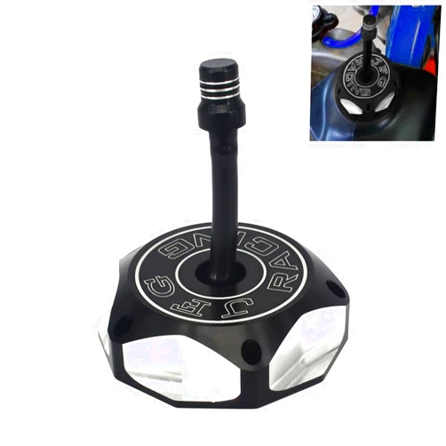 JFG RACING Dirt Bike Billet Gas Fuel Tank Cap with Vent Hose for YZ85 YZ125 YZ250 04-23/YZ250F YZ450F 04-13/YZ125X 17-23/ YZ250X 16-23/ WR250F 03-09 11-13/WR450F 03-09 11-15/RMZ250/RMZ450-Black