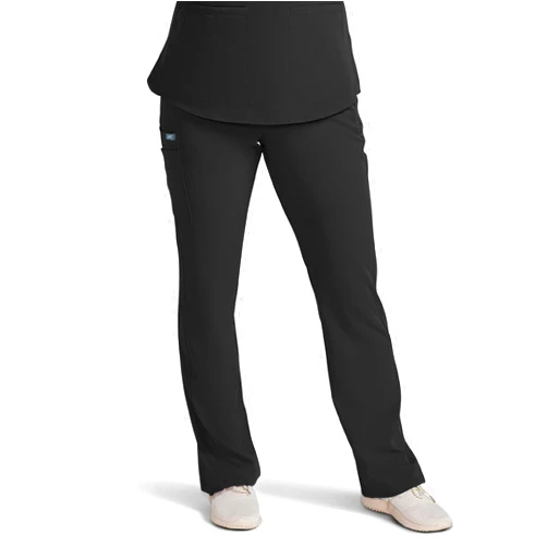 ave. Women's Varick Six Pocket Midrise Straight Leg Scrub Pant in Black, 3XL Petite