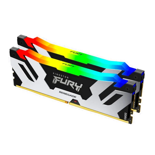 Kingston FURY Renegade RGB 64GB (2x32GB) 6000MT/s DDR5 CL32 DIMM Desktop Memory (Kit of 2) | Intel XMP 3.0 | Infrared Sync Technology | Overclocking Stability | KF560C32RSAK2-64