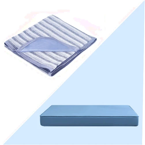 Ailemei Direct Cooling Mattress Pad Queen Size and Cooling Blanket Twin Size Bundle