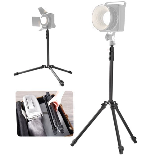 Lusweimi 6.4ft Photography Light Stand, Lusweimi Extendable Aluminum Light Tripod, Portable Studio Lighting Tripod with 1/4'' Screw and Folding Legs for Strobe Light, Monolight, Softbox, Cameras, Flash Light