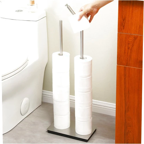 KES Toilet Paper Holder Stand Toilet Paper Storage 11 Rolls for Bathroom Stainless Steel Brushed Steel, BPH287-2
