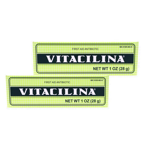 VITACILINA, First Aid Antibiotic, Skin Ointment to Help you Treat Minor Scrapes, Cuts, Burns, Prevent Infections, Skin Unguent, 2-Pack of 1 Oz, Tubes, 2 Count