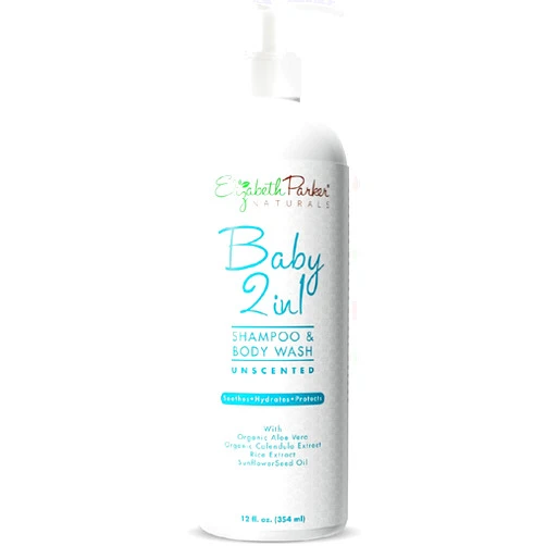Elizabeth Parker Naturals Baby Body Wash & Shampoo - Toddler Wash for Sensitive & Delicate Skin - Hypoallergenic & Fragrance Free Baby Shampoo - Tear Free Shampoo - Moisturizing Baby Wash & Shampoo 12oz