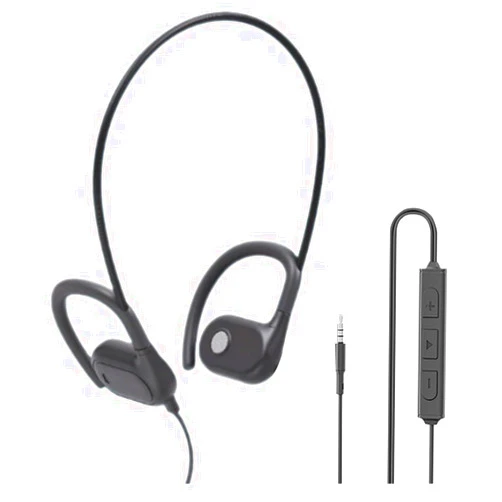 GZCRDZ Open-Ear 3.5MM Wired Headset with Noise-Canceling Microphone, Lightweight Design, Stereo Gaming Headphones (Black)