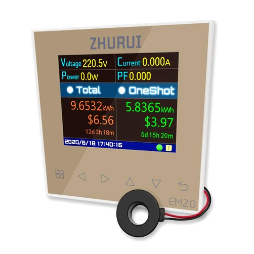 Zhurui EM20 Caravan Energy Meter Electricity meter/40/60/80/120A/ Power Meter/watt Meter (EM20)