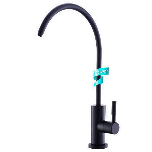Kicimpro Stainless Steel Matte Black Finish RO Faucet Kitchen Water Filter Faucet for 0.59-1.37 Inches Sink Holes, 10.3 Inches Height Bar Sink Faucet