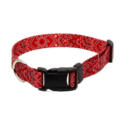 Country Brook Design Country Brook Petz - Deluxe Red Bandana Dog Collar - Made in The U.S.A. - Country and Western Collection Featuring Rustic Designs (5/8 Inch, Small)