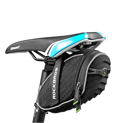 ROCKBROS Bike Seat Bag, Bicycle Saddle Bag Under Seat 3D Shell Cycling Seat Pack for Mountain Road Bikes Black