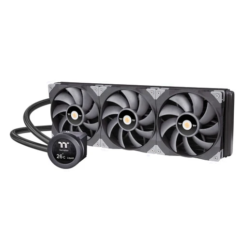 Thermaltake TOUGHLIQUID Ultra 420 CPU Liquid Cooler, AMD(AM5/AM4) Intel(LGA 1700/1200), 2.1 Inch Rotational LCD Display 2000RPM Radiator Fan, TT RGB Plus 2.0. Software, CL-W366-PL14BL-A Black
