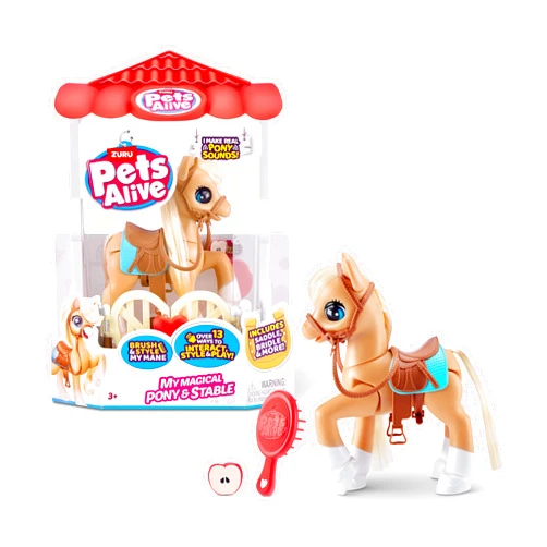 Pets Alive My Magical Pony and Stable Battery Powered Interactive Robotic Toy Playset by ZURU