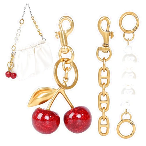 Johiear Cherry Bag Charm Keychain - Cute Accessories for Handbags and Purses - Gifts for Women
