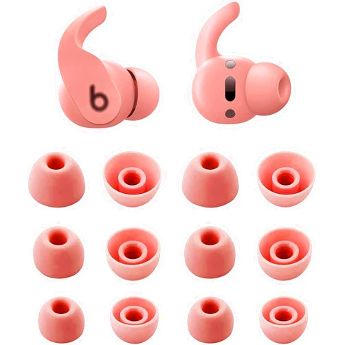 BLUEWALL Ear Tips Compatible with Beats Fit Pro Earbuds, S/M/L Sizes Soft Silicon Earbud Tips Replacement Eartips Compatible with Beats Fit Pro 6 Pairs Coral Pink