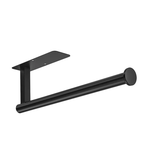 ASTOFLI Paper Towel Holder Under Cabinet No Drilling, Self Adhesive Paper Towel Holder Wall Mount for Kitchen,RV, Matte Black Paper Towel Holder 304 Stainless Steel, Under Cabinet Paper Towel Holder