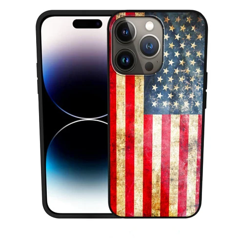 Uiaoiais Designed for iPhone 15 Pro Max Case,Retro United States Flag Phone Case for Girl Women Men Soft TPU Shockproof Protective Phone Case Cover for iPhone 15 Pro Max 6.7 Inch