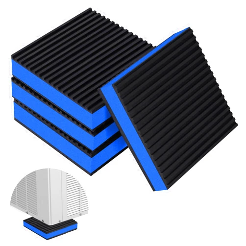 ToLanbbt 4 Pack Rubber Anti Vibration Pads 4'' x 4'' Heavy Duty EVA Mechanical Vibration Damping Isolator Pads 7/8