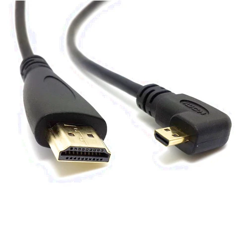 chenyang CY Right Angled 90 Degree Micro HDMI to HDMI Male HDTV Cable 150cm for Cell Phone & Tablet