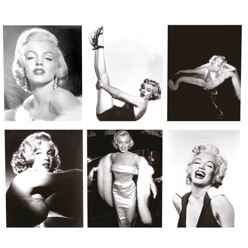 The Gifted Stationery Set of 6 Marilyn Monroe Wall Decor Posters, Black and White Pictures (11 x 17 In), Multi