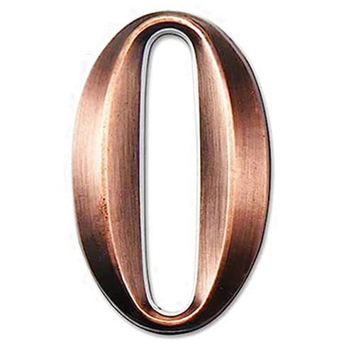 CCUUHJ House Numbers 3D Door 3 Inch Mailbox Numbers 0-9 Self Adhesive House Door Numbers House Street Address Numbers Stickers for House, Apartment (Bronze-0)