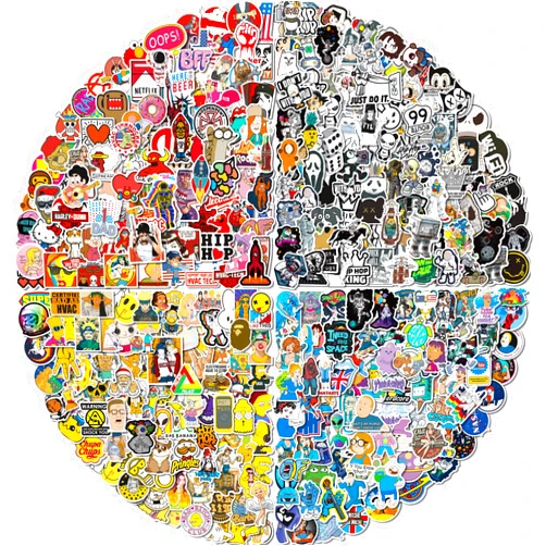 Arme Stickers Pack, 400 PCS Cool Stickers Decals, Random Sticker for Waterbottles Laptop Computer Vinyl Waterproof Sticker, Skateboard Stickers for Adults