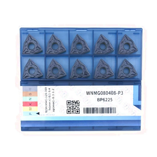 CDBP CNC Carbide Inserts WNMG432 / WNMG080408-MD for Metal Cutting steel, Semi-Finishing chipbreaker for Turning Cutter, 10 PCS.