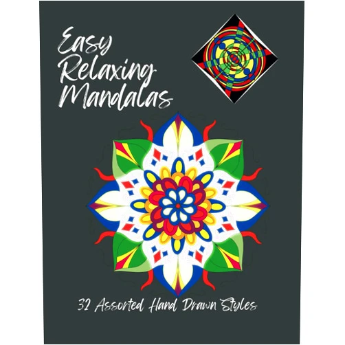 Julia M Knight Easy, Relaxing, Mandalas: Selection Edition of assorted, unique, hand-drawn styles
