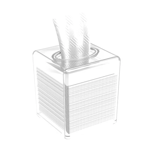 Yureshmull Clear Acrylic Square Facial Tissue Box Holder with Cover Modern Tissue Dispenser, Cover Napkin Organizer for Dryer Sheets, Bathroom, Desks, Countertop, Vanity, Bedroom Dressers,Kitchen Office Room