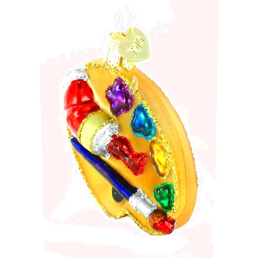 Old World Christmas Ornaments: Artist's Palette Glass Blown Ornaments for Christmas Tree