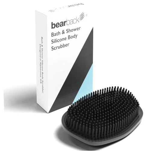 Bearback Body Scrubber Attachment: Premium Silicone Scrub Brush for Bath & Shower. Fits Original Bearback Handle. American Small Business