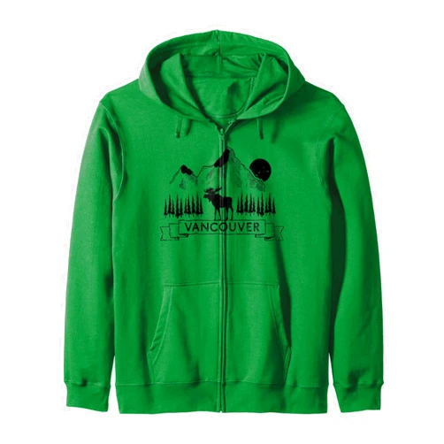 Vancouver Shirt by Zen Canada Vancouver Shirt | Vancouver BC Canada Gift | Vancouver Moose Zip Hoodie