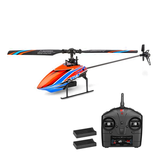 GoolRC RC Helicopter, WLtoys XK K127 Remote Control Helicopter, 4 Channel RC Aircraft with 6-Axis Gyro, Altitude Hold, One Key Take Off/Landing, Easy to Fly for Kids and Beginners, Include 2 Batteries