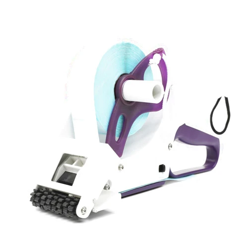 ZONEPACK Manual Label Applicator Round Bottle Labeling Machine Hand-held Square Round Labeller Flat Curved Surface Label Dispenser