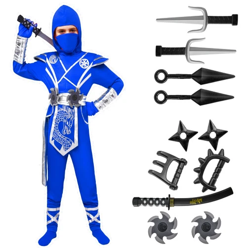 Spooktacular Creations Halloween Ninja Costume Kids, Ninja Dragon Costume Set, Boys Halloween Outfit for DressUp Party