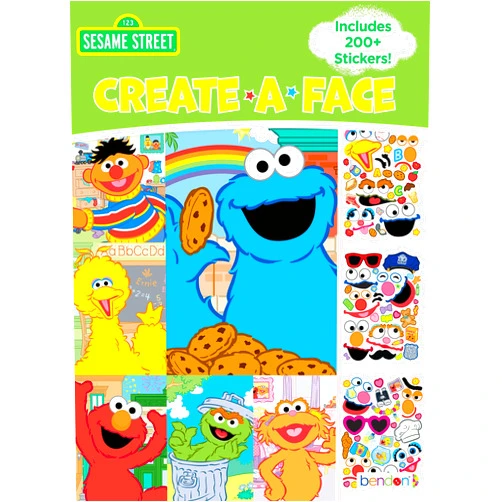 Bendon Create-A-Face Sticker Pad (Sesame Street)