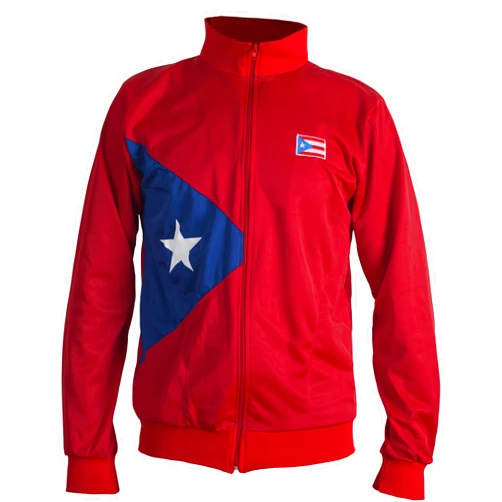 JL Sport Red Puerto Rico National Flag Caribbean Jacket Tracksuit Jumper Man Top
