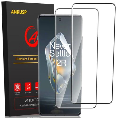ANKUSP [2 Pack] Screen Protector for OnePlus 12R, 9H Hardness, HD Clear, Anti-Scratch, Bubble-Free Tempered Glass