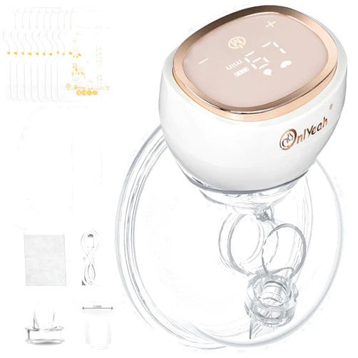 Onlyeah Breast Pump,Onlyeah Wearable Breast Pump Electric Breast Pump Hands Free Portable Breast Feeding Pumps,3 Modes-9 Levels Painless Low Noise Touch Screen Baby Pump with 1 Pack (1)