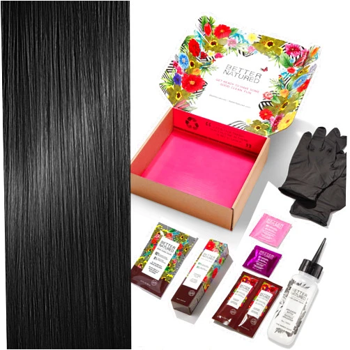 1N Black Permanent Hair Color Dye Kit (Color, Developer, Barrier Cream, Gloves, Cleaning Wipe, Shampoo and Conditioner) Radiant Color that Lasts up to 8 Weeks