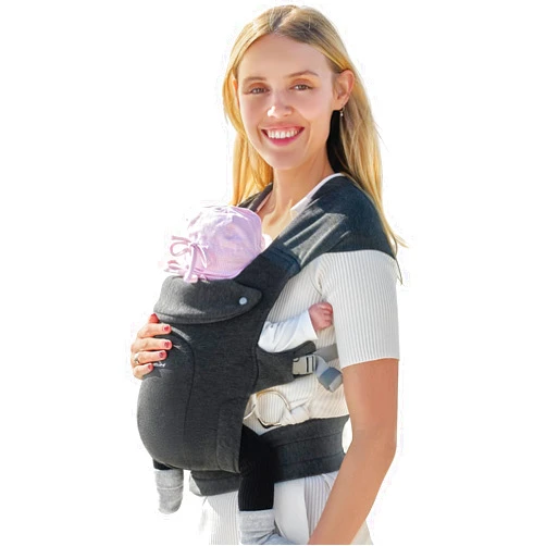 GROWNSY Baby Carrier, Cozy Baby Wraps Carrier, Ergonomic Baby Carrier Newborn to Toddler with Head Support, Deep Grey