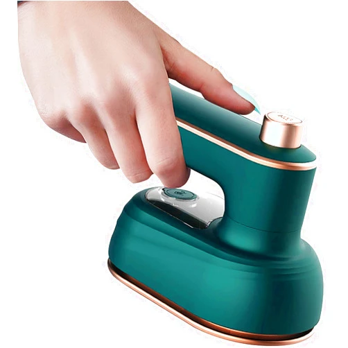 XCHTYZ Upgrade Portable Mini Ironing Machine, 180° Rotating Handheld Iron, 50ml Foldable Travel Pack Iron, Professional Micro Iron, Suitable for Home and Travel(green)